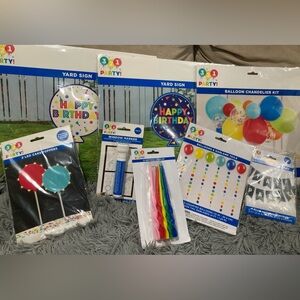 12 pc lollipop/balloon/banner/cake topper party decoration set